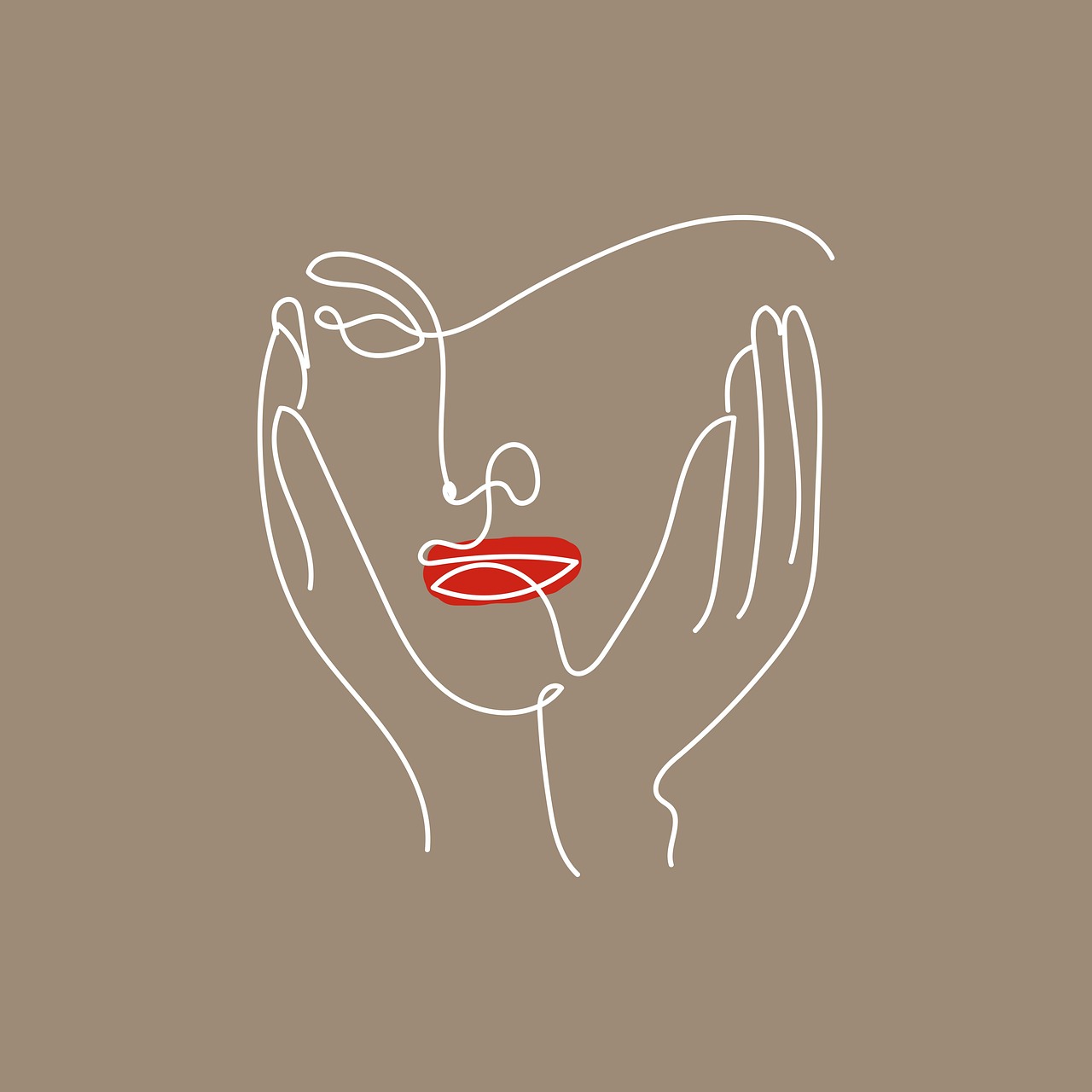 Line art face